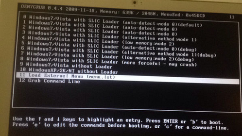 windows7/vista with SLIC loader等12条选项该怎么处理